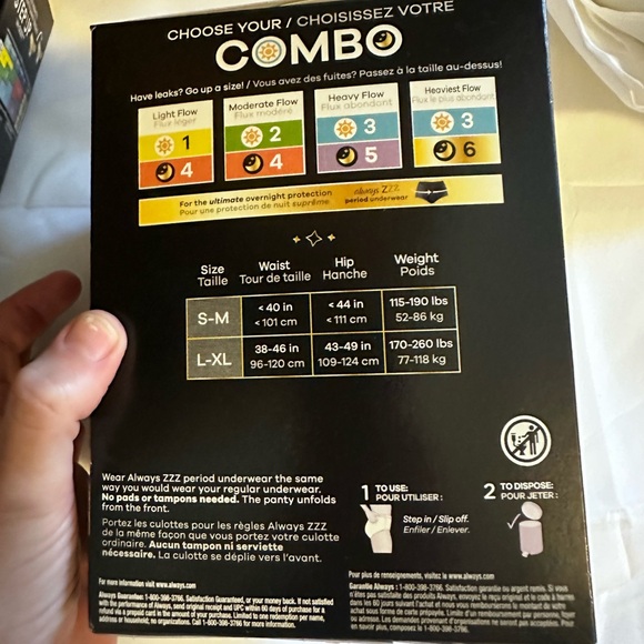 Always ZZZ Period Underwear S/M Bundle Of 2 New Boxes Never Opened - Picture 8 of 8